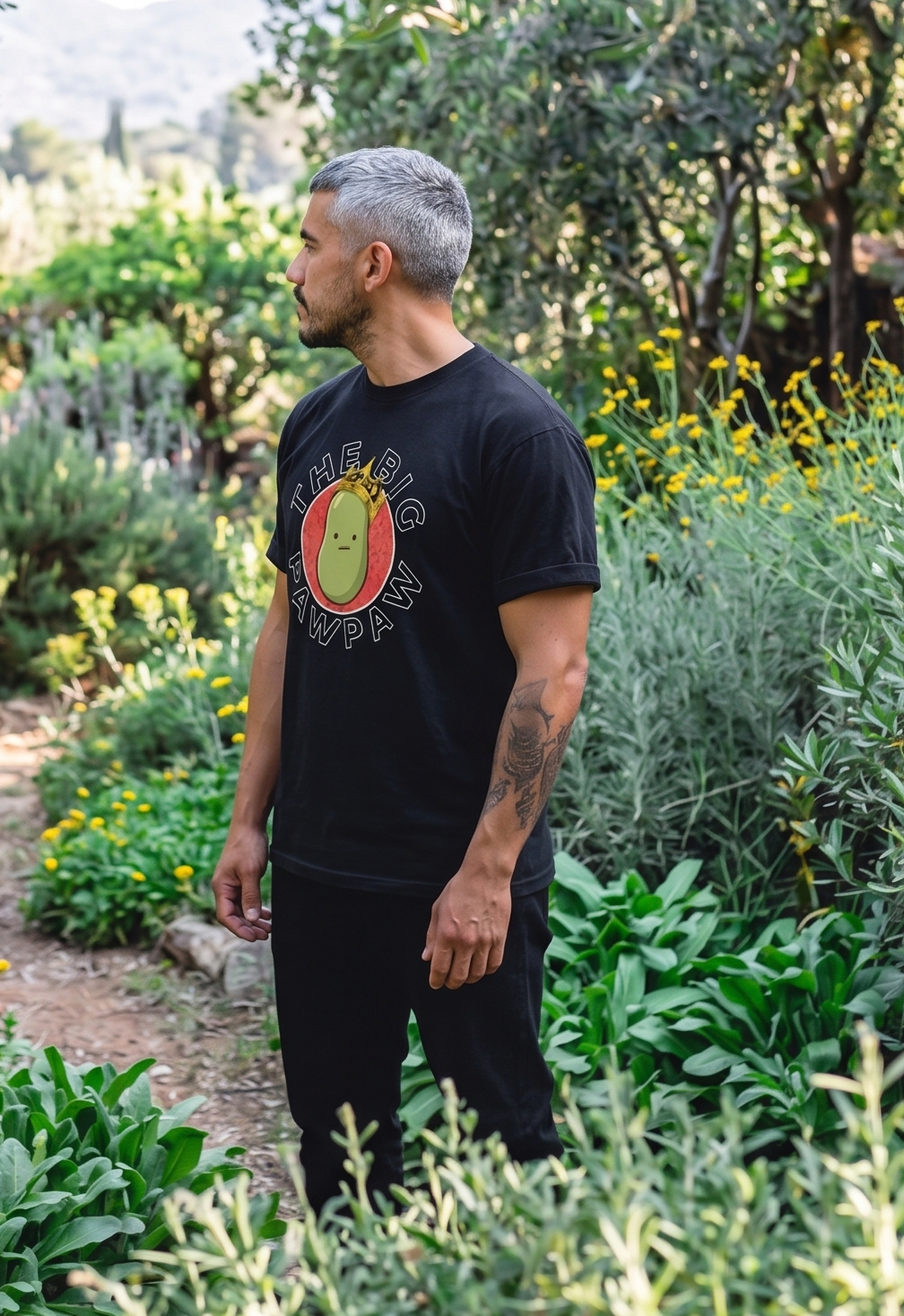 Big Pawpaw / Black / Heavyweight Cotton Tee