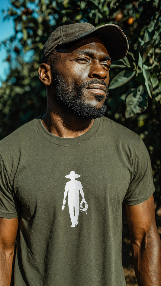 Gardening Cowboy  / Sage / Heavyweight Cotton Tee